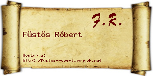 Füstös Róbert névjegykártya